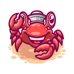 Cute Crab Mascot Vector Illustration great for your brand business