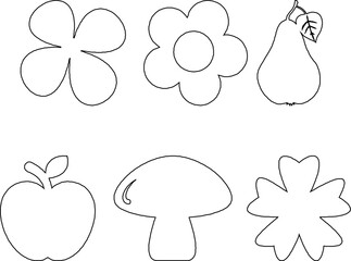 vector illustration design of beautiful and cute decorative toy images for children's room decoration 