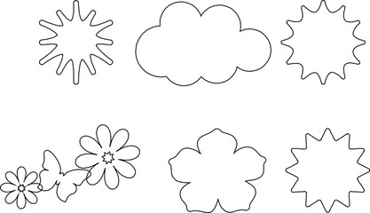 vector illustration design of beautiful and cute decorative toy images for children's room decoration