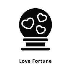 Love Fortune Vector Gylph Icon. Eps 10 File