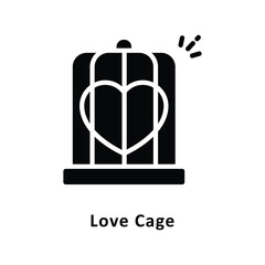 Love Cargo Vector Gylph Icon. Eps 10 File