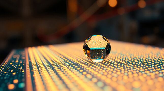 Crystalline Data Structure: A Geometric Gem on a Futuristic Circuit Board