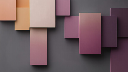 Fototapeta premium Modern Abstract Art Composition with Gradient Rectangular Panels