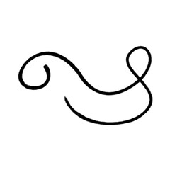 Swashes swoops and swishes calligraphy sign. Underline hand drawn stroke. Vector symbol