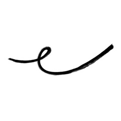 Swashes swoops and swishes calligraphy sign. Underline hand drawn stroke. Vector symbol