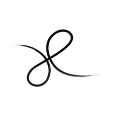 Swashes swoops and swishes calligraphy sign. Underline hand drawn stroke. Vector symbol