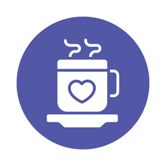 Coffee Date Vector Gylph Icon. Eps 10 file 