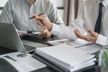 Business People Meeting Design Ideas professional investor working new start up project. businessman and businesswoman working together meeting concept