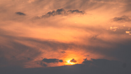 sunset in the clouds