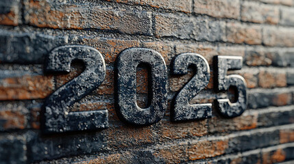 text "2025" for New Year background