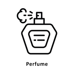 Fototapeta premium Perfume vector Outline Icon. Eps 10 File