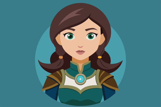 A female character design showcasing a customizable avatar in a fantasy style Female character constructor for avtar creation,