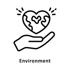 Enviroment vector Outline Icon. Eps 10 File