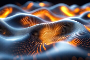 background with glowing lines and digital patterns, Generative AI