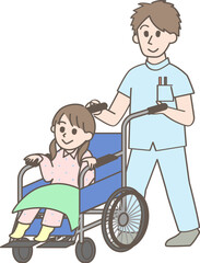 車椅子に座る子ども