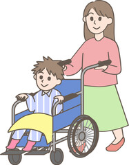 車椅子に座る子ども