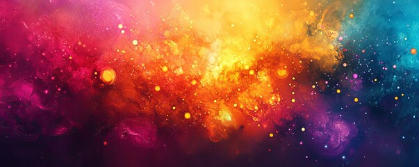 Naklejka premium Explosive color clusters glowing with vibrant radiant patterns. Generative AI