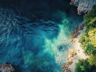 Obraz premium Lake Aerial View