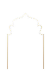 islamic ramadan arch frame vector illustration. backgound eid luxury golden arabic ornament