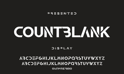 Abstract modern urban alphabet fonts. Typography sport, technology, fashion, digital, future creative logo font.