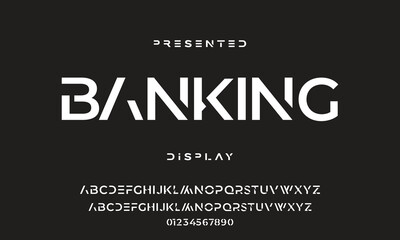 Abstract modern urban alphabet fonts. Typography sport, technology, fashion, digital, future creative logo font.