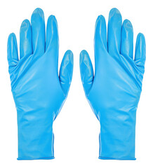 Blue latex gloves for protection and hygiene in various tasks
