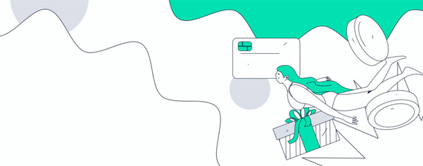 Internet financial management investment flat vector concept operation hand drawn illustration
