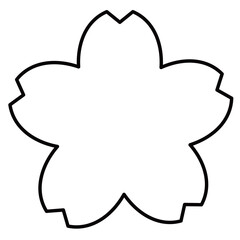 シンプルでかわいい桜の花のイラスト
