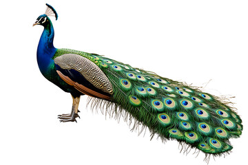 Obraz premium peacock with feathers out