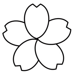 シンプルでかわいい桜の花のイラスト