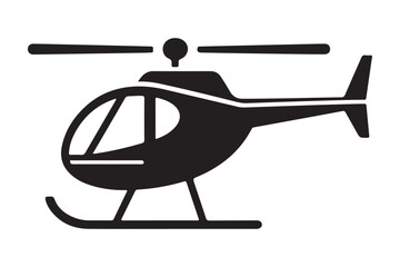 Clean and Modern Helicopter Silhouette