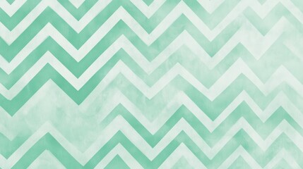 Watercolor Green Chevron Seamless Pattern