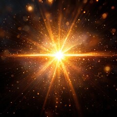 Naklejka premium Explosive light burst abstract space digital art cosmic environment dramatic viewpoint energy concept