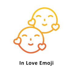 In Love Emoji Vector Gradient Icon. Eps 10 file