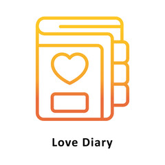 Love Dairy Vector Gradient Icon. Eps 10 file