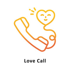 Love Call Vector Gradient Icon. Eps 10 file