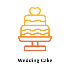 Wedding Cake Vector Gradient Icon. Eps 10 file