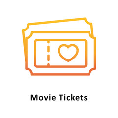 Movie Ticks Vector Gradient Icon. Eps 10 file