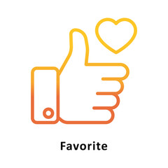 Favorite Vector Gradient Icon. Eps 10 file