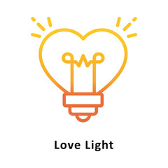 Love Light Vector Gradient Icon. Eps 10 file