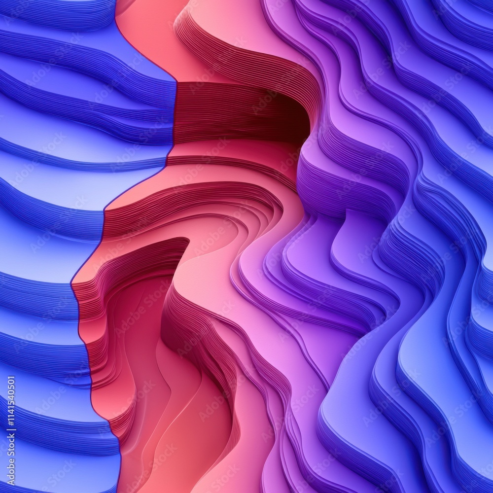 Poster dynamic wave patterns in vibrant colors abstract art digital creation modern aesthetics high-resolut