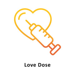 Love Dose Vector Gradient Icon. Eps 10 file
