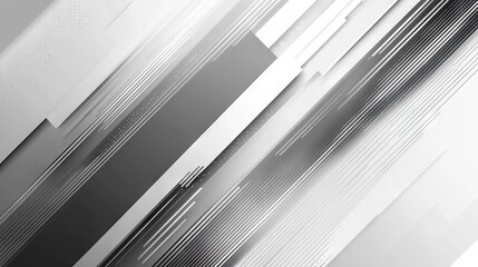 Obraz premium Grey abstract background with geometric shine and layer elements – modern halftone white and grey design for web layout, posters, and banners