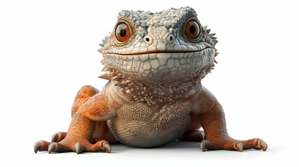 Fototapeta premium Adorable 3D Lizard Illustration