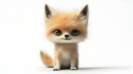 Obraz premium Adorable 3D Fox Illustration