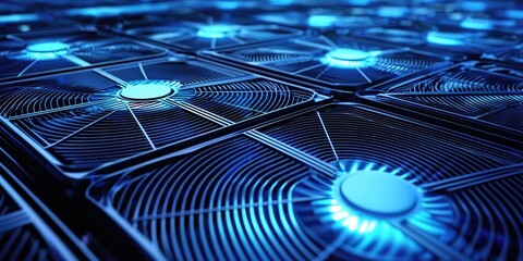 A futuristic design representing cooling efficiency with geometric patterns.