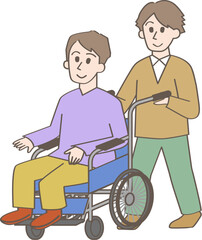 車椅子に座る人