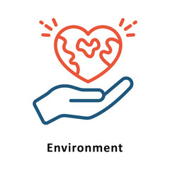 Obraz premium Enviroment Vector Two Color Icon. Eps 10 File 