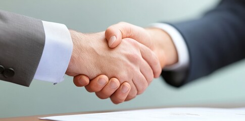 Obraz premium Happy client handing over important documents to a professional for seamless transaction and collaboration.