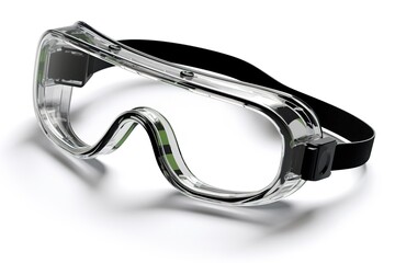 Safety Glasses,  Clear Lens, Black Strap